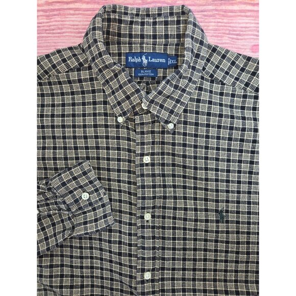 Ralph Lauren Blake Mens XL 100% Cotton Plaid Button-Down Shirt - Picture 4 of 7